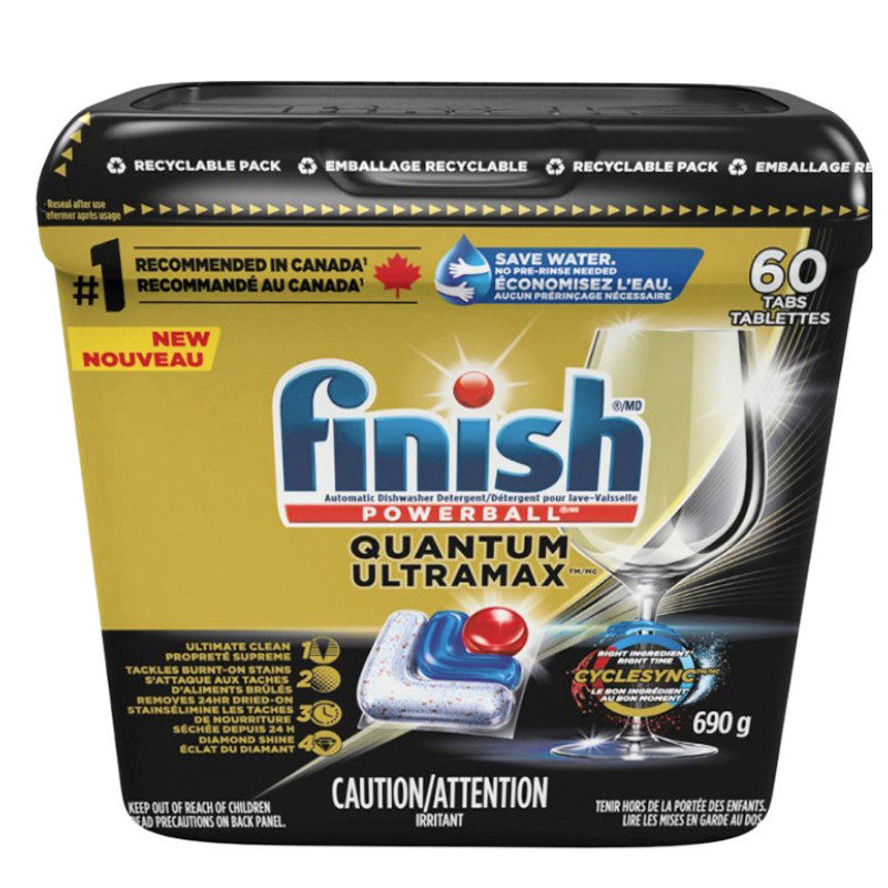 Finish Powerball Quantum UltraMAX Dishwasher Detergent Tablets - 60's