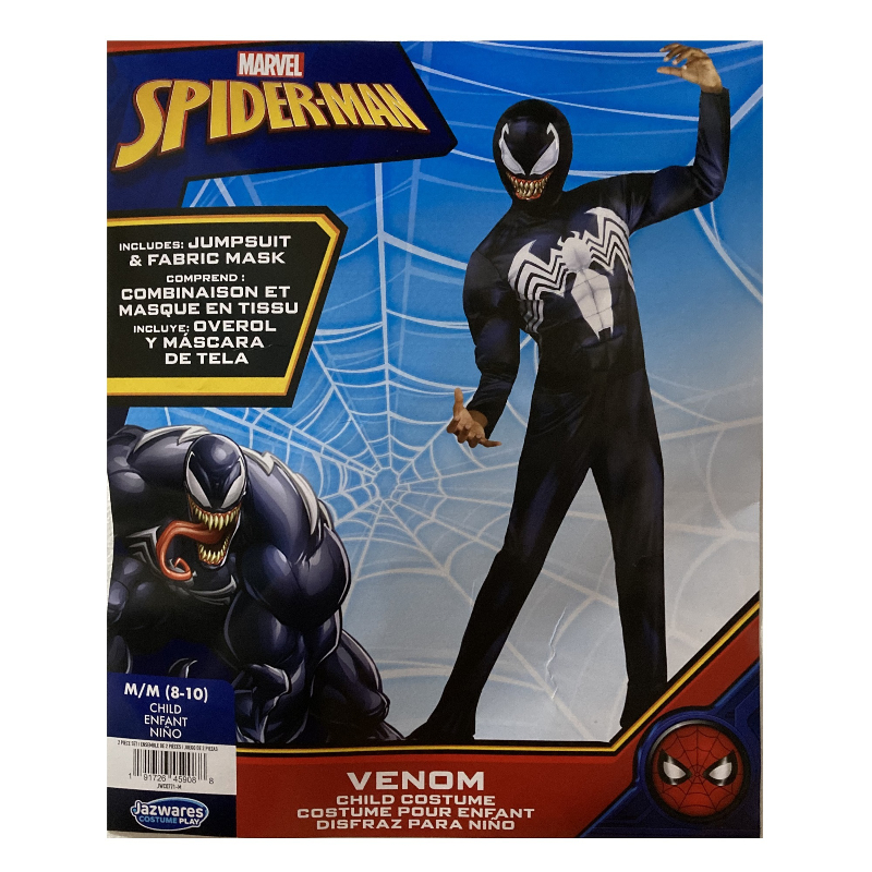 Marvel Spider-Man Venom Padded Chest Child Halloween Costume