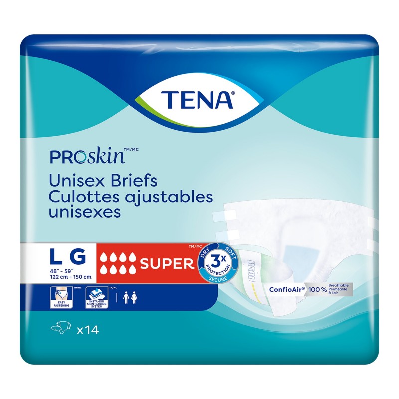 TENA ProSkin Unisex Incontinence Briefs - Super - Large