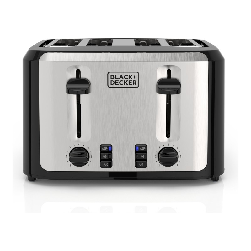BLACK+DECKER 4-Slice Toaster Stainless Steel/Black TR7847-1BDC