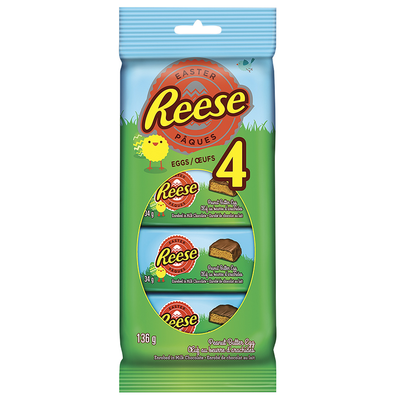 REESE EGGS PEANUT BUTTER 4PK/136G Size 4 pack 136g