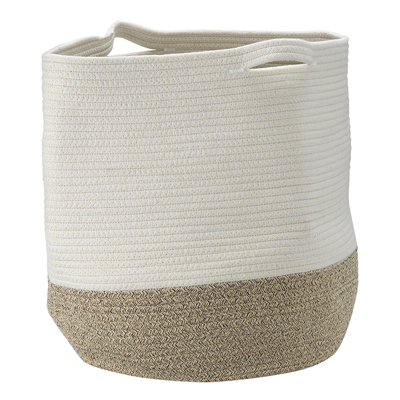 COLLECTION POLY COT ROP BSKT in Beige