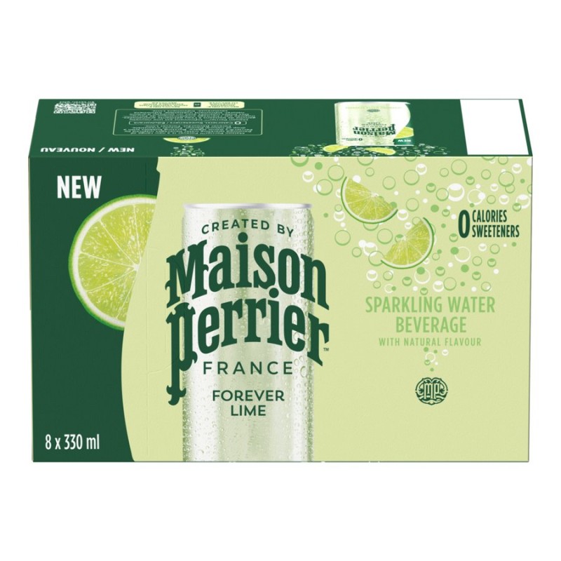 Perrier とと 2本 Maison Perrier Sparkling Water - Forever Lime - 8 x 330ml