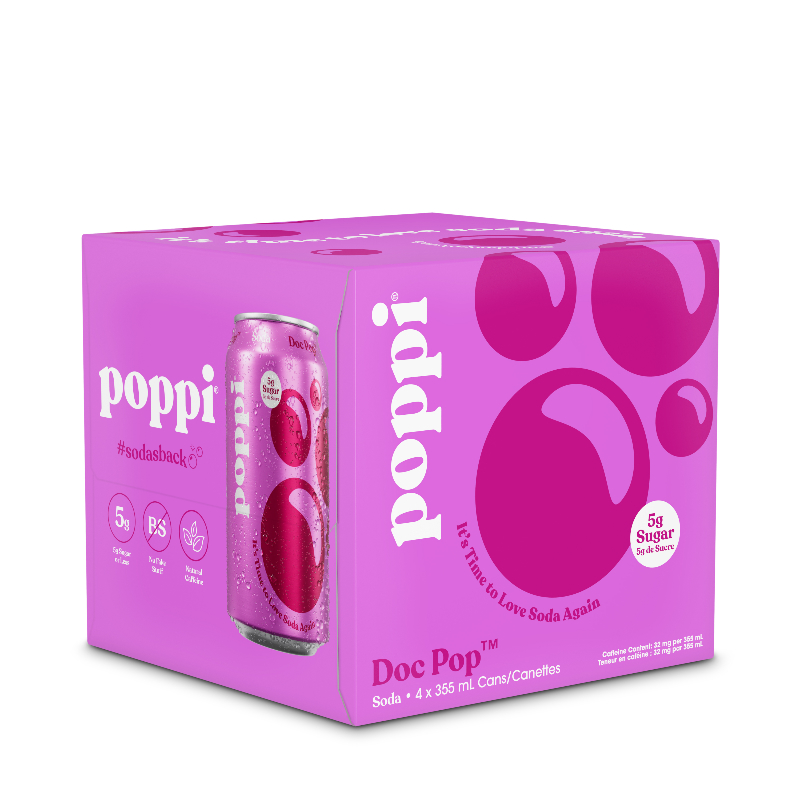 Poppi Prebiotic Soda - Doc Pop - 4x355ml