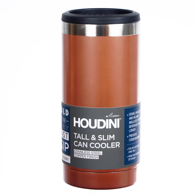 Houdini Tall & Slim Can Cooler - Copper - 12oz | London