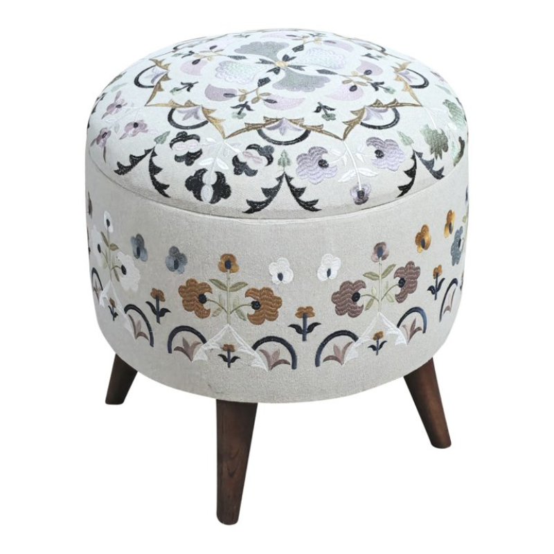COLLECTION EMB POUFE S/STOOL
