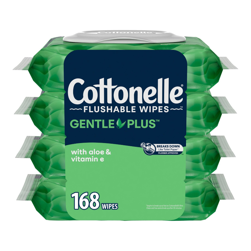 Cottonelle GentlePlus Cleaning Wipes - 4 x 42's