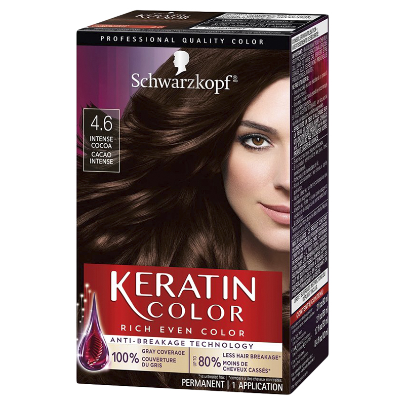 Schwarzkopf Keratin Color Permanent Hair Color - Intense Cocoa (4.6)