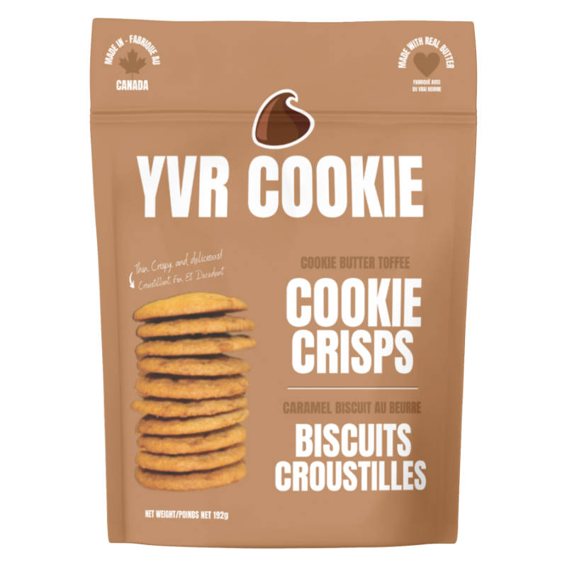 YVR COOKIE's Cookie Crisps, Butter Toffee Biscuits