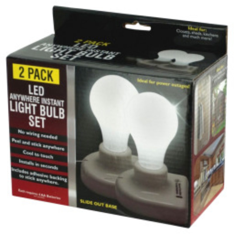 Click Bulb Pack LED Instant Light Bulb Set - OL966 - 2pack