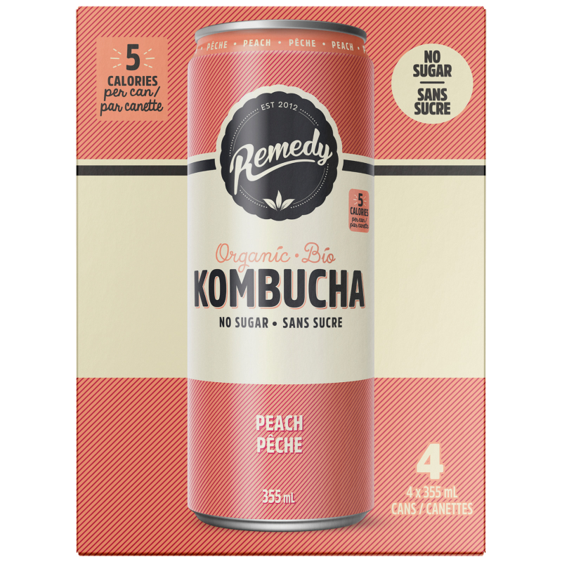 REMEDY KOMBUCHA 4X355ML in Peach