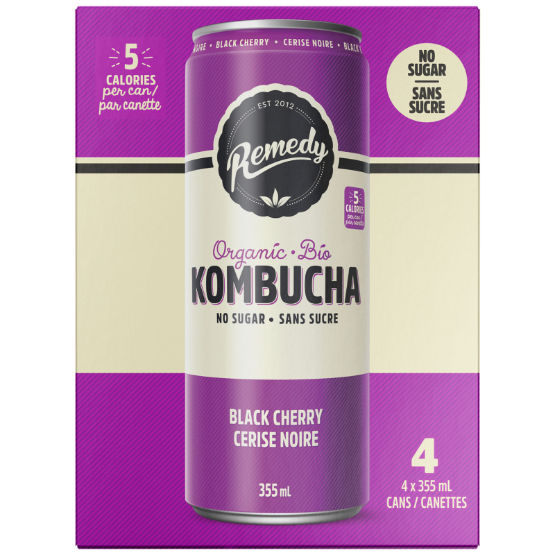 REMEDY KOMBUCHA CHERRY 4X355ML in Black