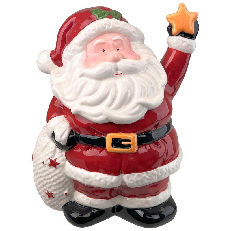 Ten Strawberry Street Burlap Santa - Multicolour