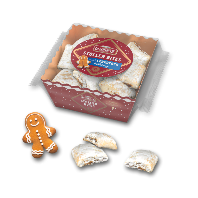 Lambertz Stollen Bites Gingerbread Christmas Biscuits - 350g