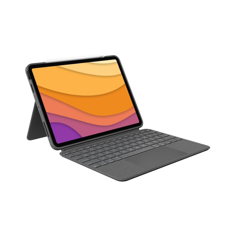 Logitech Combo Touch Keyboard and Folio Case for Apple 11-inch iPad Air (M2) - Oxford Gray
