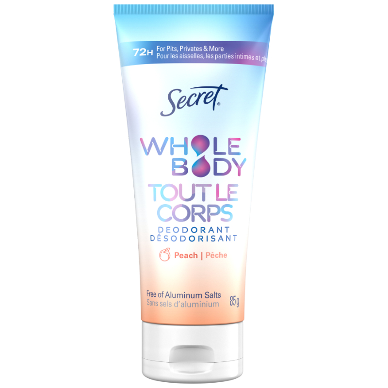 Secret Free of Aluminum Free Salts Whole Body Deodorant Cream - Peach & Vanilla - 85g
