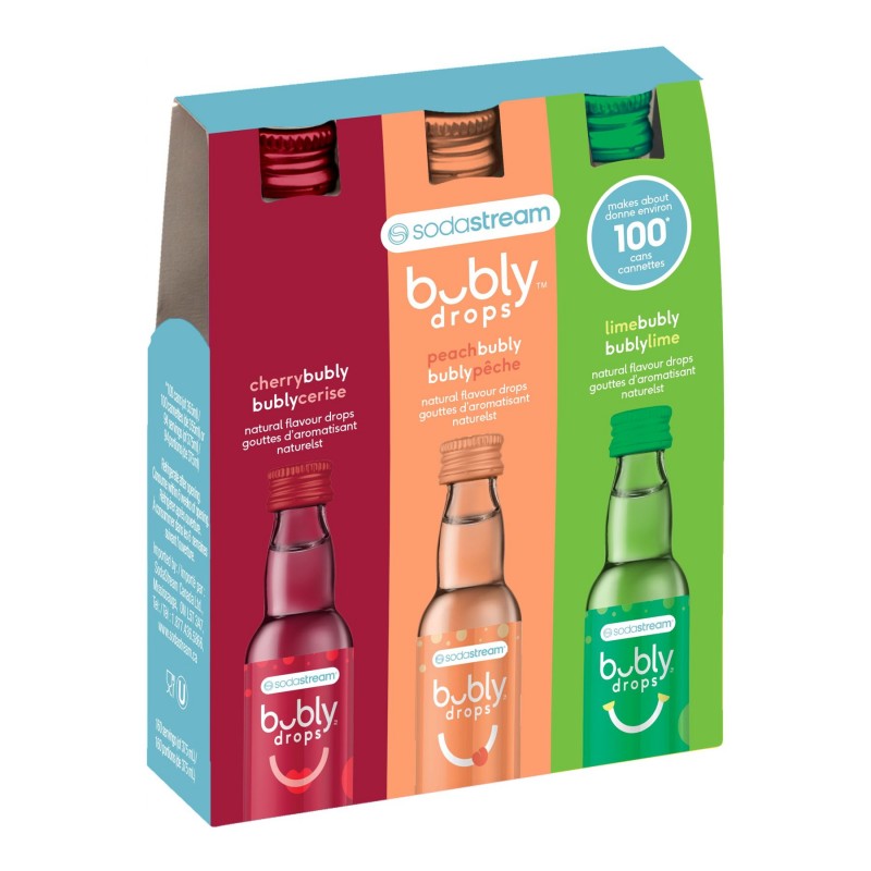 SodaStream bubly drops Flavor Essence Set - Cherry, Lime, Peach - 40ml