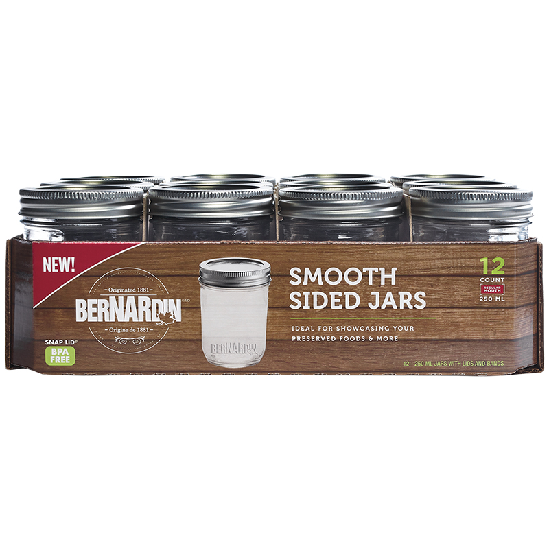 Bernardin DECORATD MASON JAR Size 250ml12pk
