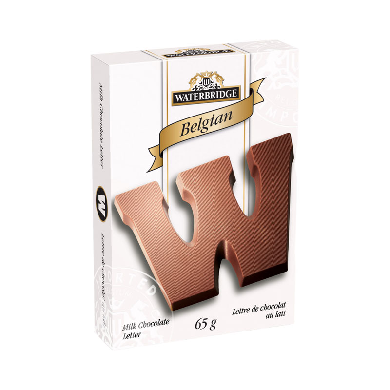 Waterbridge Belgian Milk Chocolate Letter - Assorted - 65g