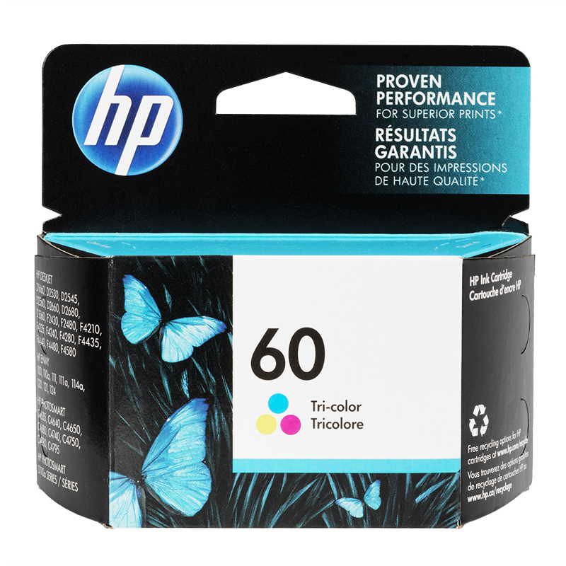 HP 60 Ink Cartridge - Tri-Colour - CC643WN