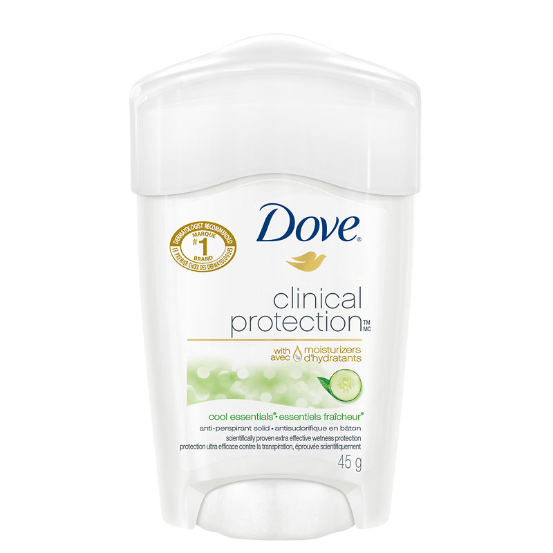 Dove Clinical Protection Cool Essentials Cucumber & Green Tea Scent Anti-Perspirant Solid - 45g