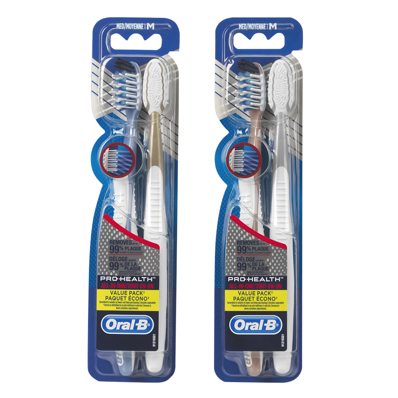 Oral-B CrossAction Pro-Health Toothbrushes - 40/Medium - 2 pack