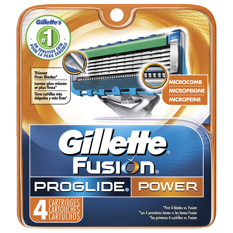 Gillette Fusion ProGlide Power Blades - 4 cartridges