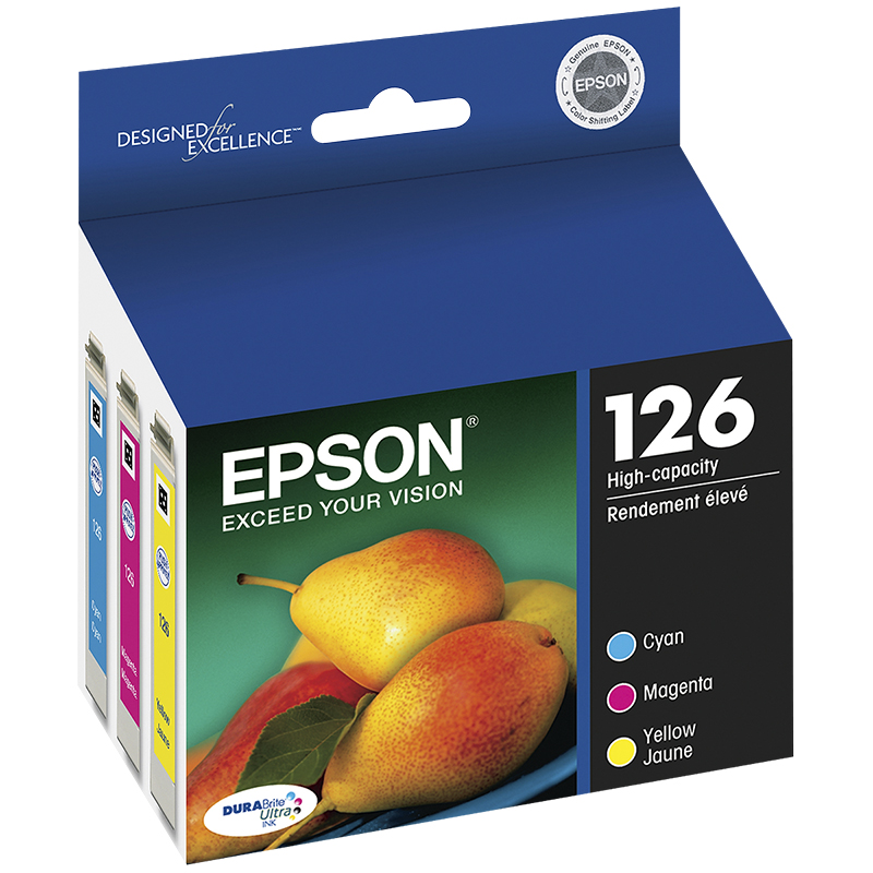 Epson 126 Durabrite Ultra High-Capacity Colour Ink Cartridge - Multi-Pack - T126520-S