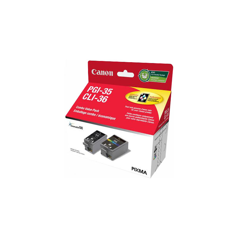 Canon PGI-35/CLI-36 Black/Tri-Color Combo Ink Cartridge - View #2