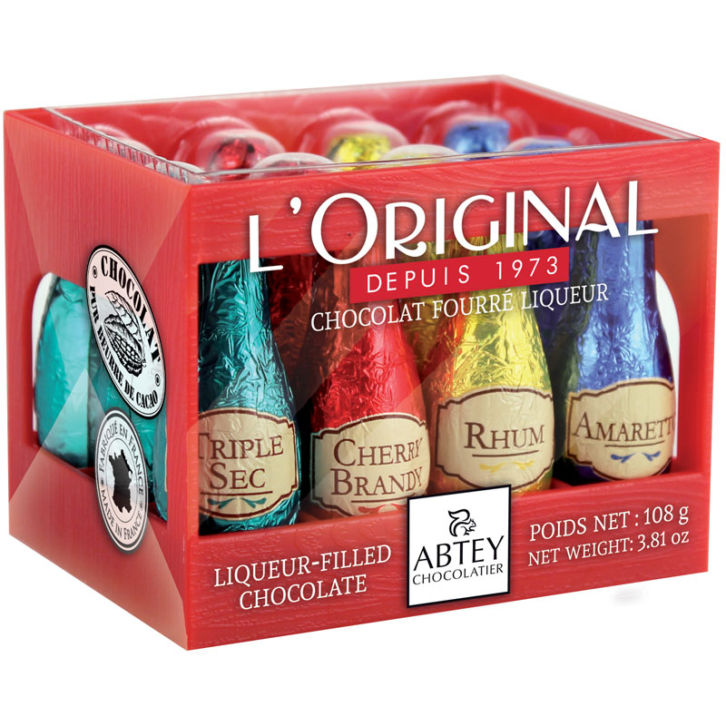 Abtey Chocolate Liqueurs - Triple Sec, Cherry Brandy, Rum, Amaretto - 12's