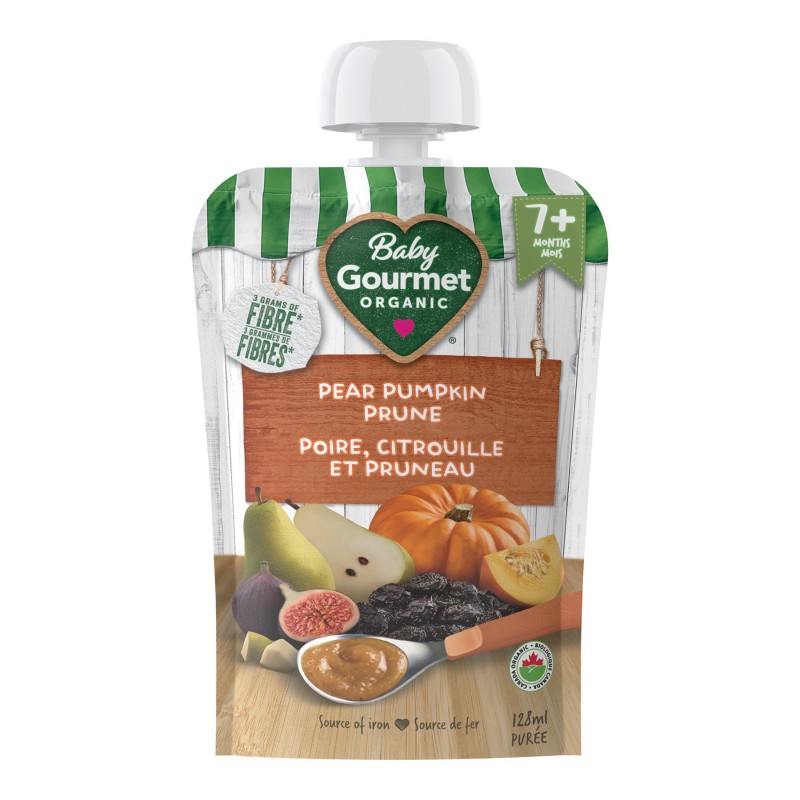 Baby Gourmet Plus Baby Food Pear Pumpkin Prune 128ml - Main Image