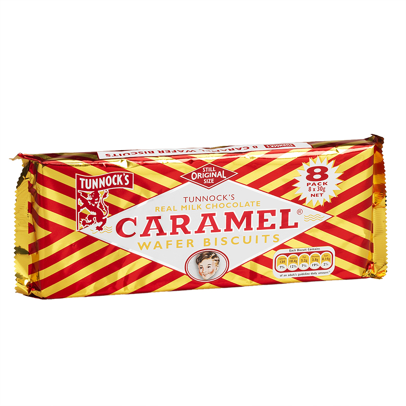 Tunnocks Wafers - Caramel - 8 pack