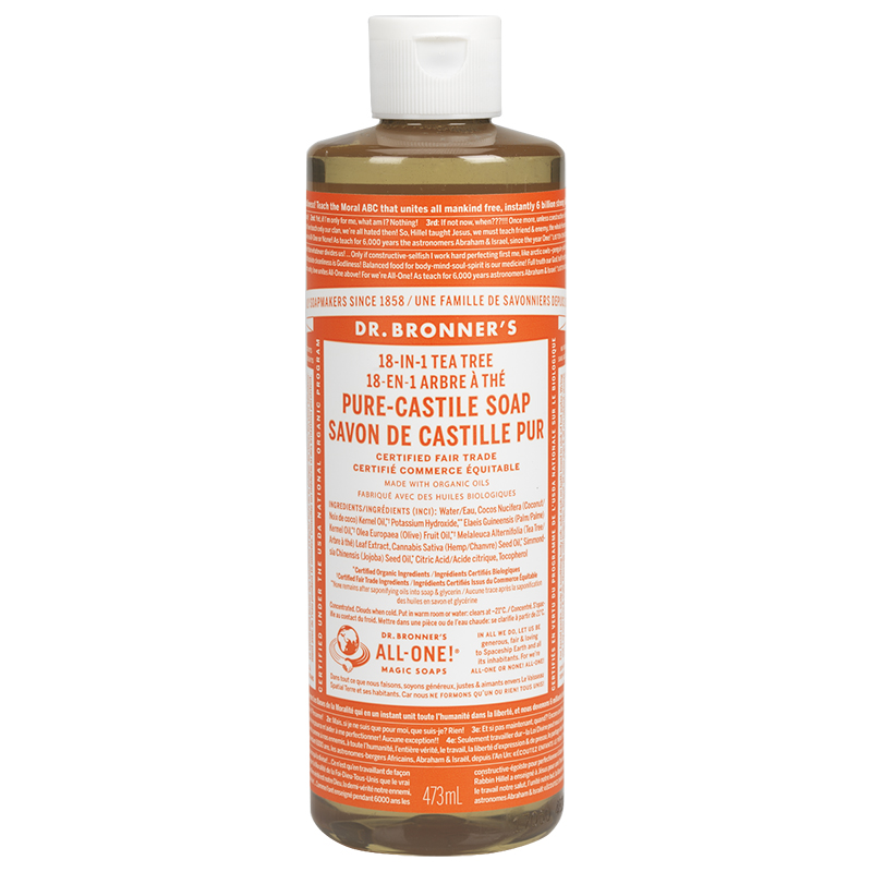 Dr. Bronner's 18-IN-1 Pure-Castile Liquid Soap - Tea Tree- 473ml