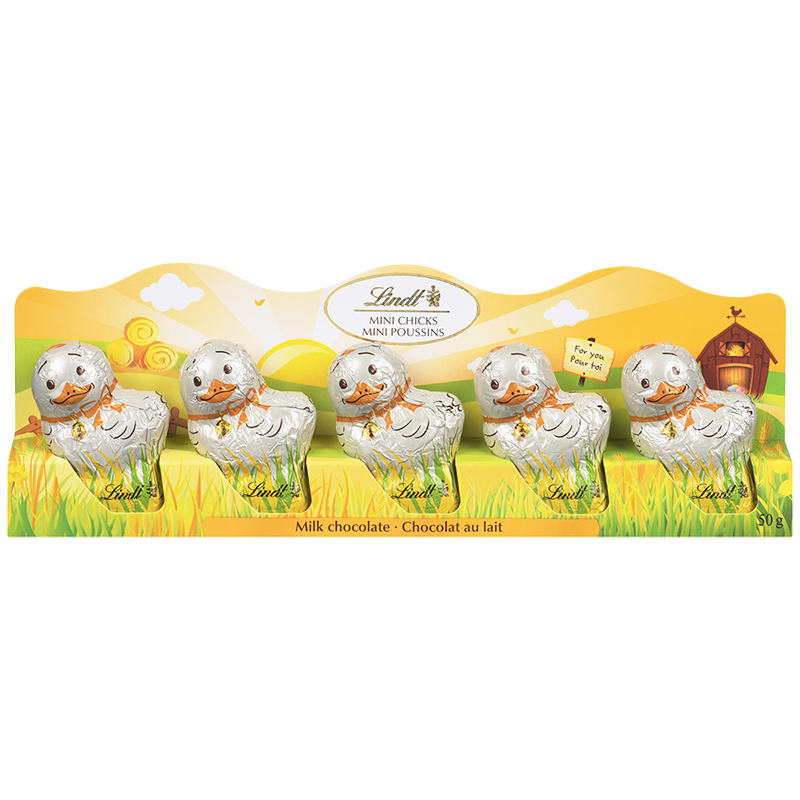 LINDT MINI MILK CHICKS 50G/5PK Size 50 g 5 pack