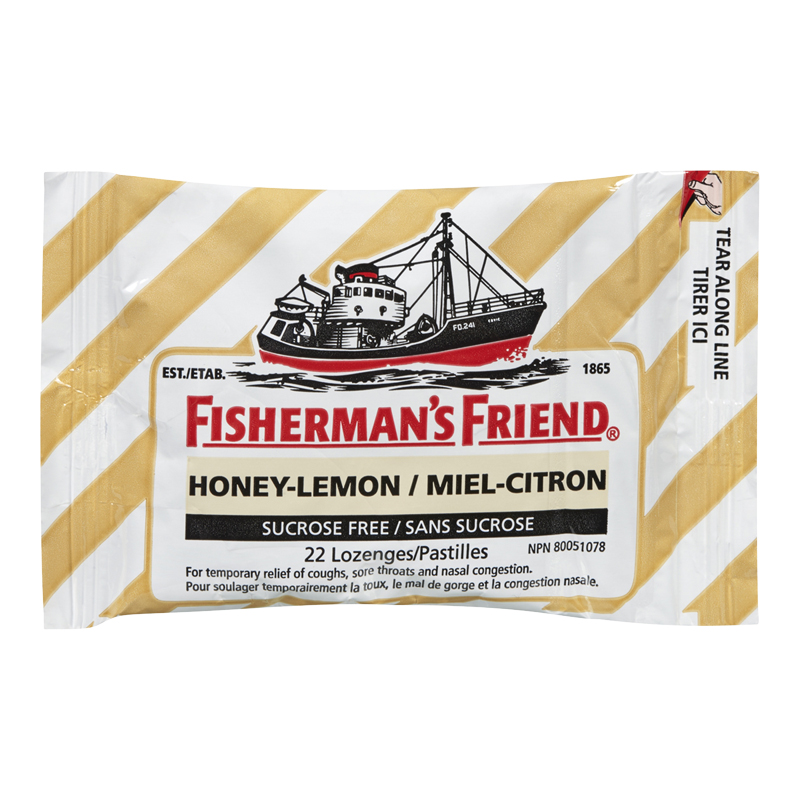 Fisherman's Friend Sucrose Free Lozenge - Honey Lemon - 22s