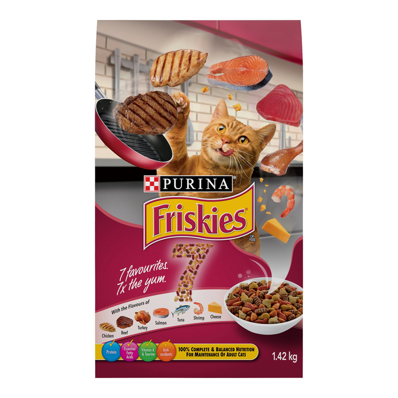 Pet Supplies Purina Friskies Seven Dry Cat Food Friskies Dry Cat