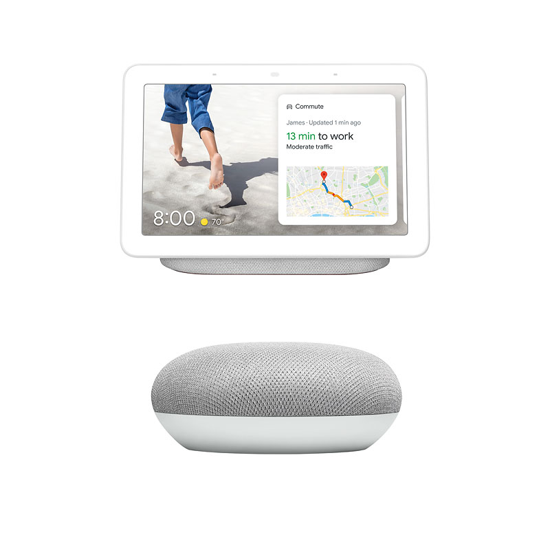 【新品】Google Nest Hub & Nest Mini セット Google Nest Hub With Google Home Mini Bundle - Chalk/Chalk - PKG