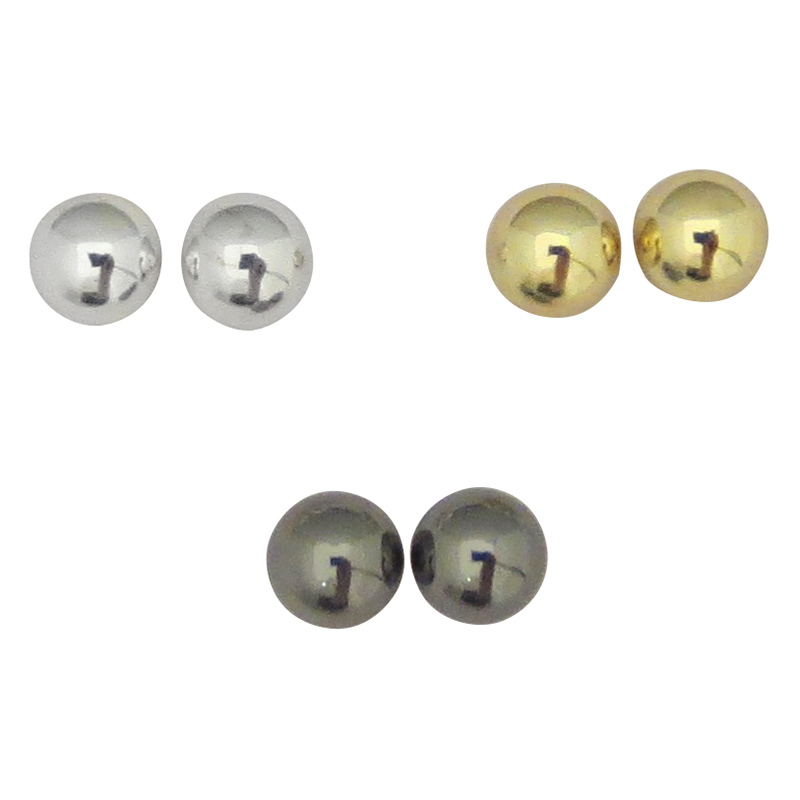 NINE WEST PE TRIO STUDS EAR in Silver