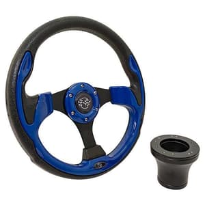Club Car Precedent Blue Rally Steering Wheel Kit 04-Up
