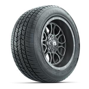GTW&reg; Volt Gunmetal and Machined 14 in Wheels with 255/50-R14 Fusion STR DOT Approved Street Tires - Full Set