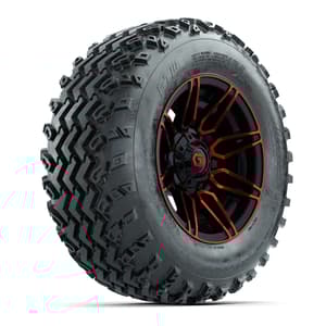 GTW&reg; Stealth Red/Machined 12 in Wheels with 23X10.00-12 Rogue All-Terrain Tires – Full Set