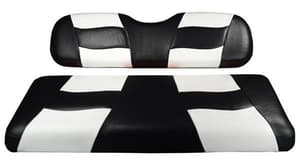 MadJax&reg; Riptide Black/White Two-Tone Club Car Precedent Front Seat Covers (Fits 2004-Up)