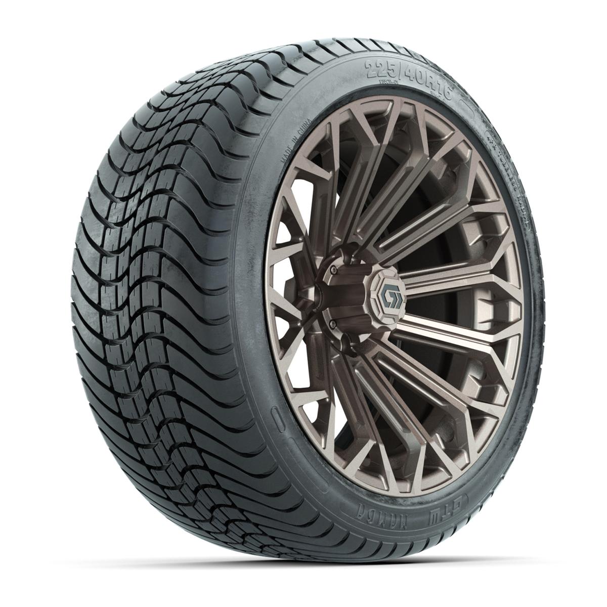 GTW&reg; Phantom Matte Bronze 16 in Wheels with 225/40-R16 Mamba Street Tires - Full Set