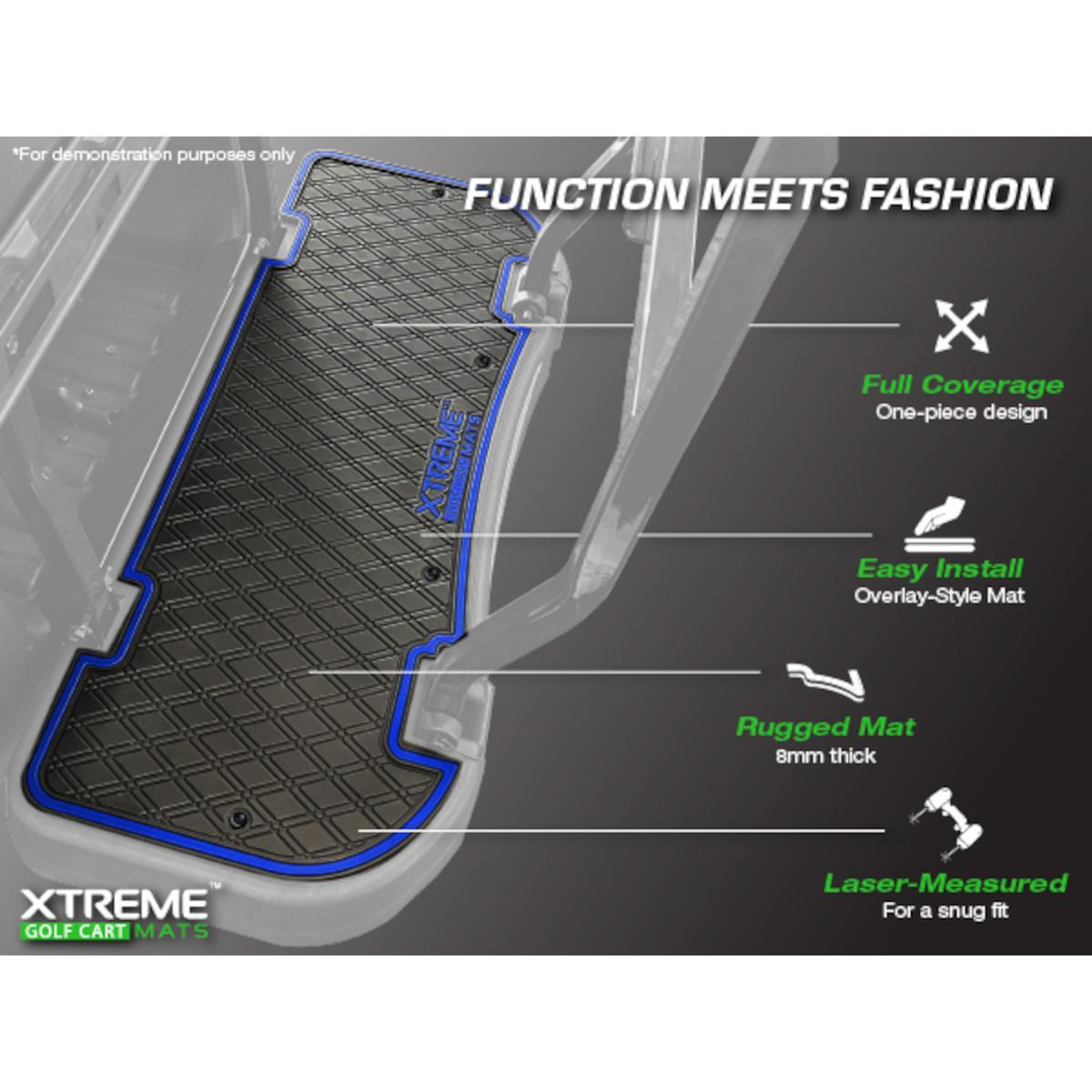 Xtreme Rear Floor Mat for Evolution Classic Pro, Plus 4 Rear Seats - Black/Red