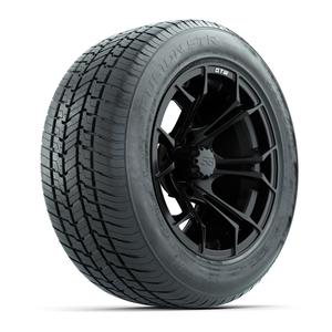 GTW&reg; Spyder Matte Black 14 in Wheels with 255/50-R14 Fusion STR DOT Approved Street Tires - Full Set