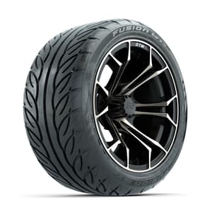 GTW Spyder Bronze/Matte Black 14 in Wheels with 225/40-R14 Fusion GTR Street Tires – Full Set