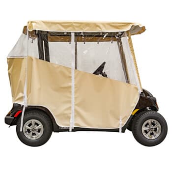 RedDot Yamaha Drive2 2-Passenger Beige 3-Sided Over-the-Top Vinyl Enclosure (Years 2017-Up)