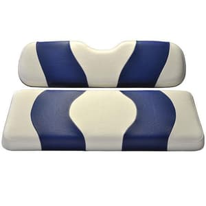 MadJax&reg; Wave White/Blue Two-Tone Genesis 150 Rear Seat Covers