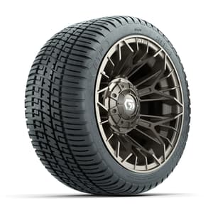 GTW&reg; Stellar Matte Bronze 12 in Wheels with 205/30-12 Fusion Street Tires – Full Set