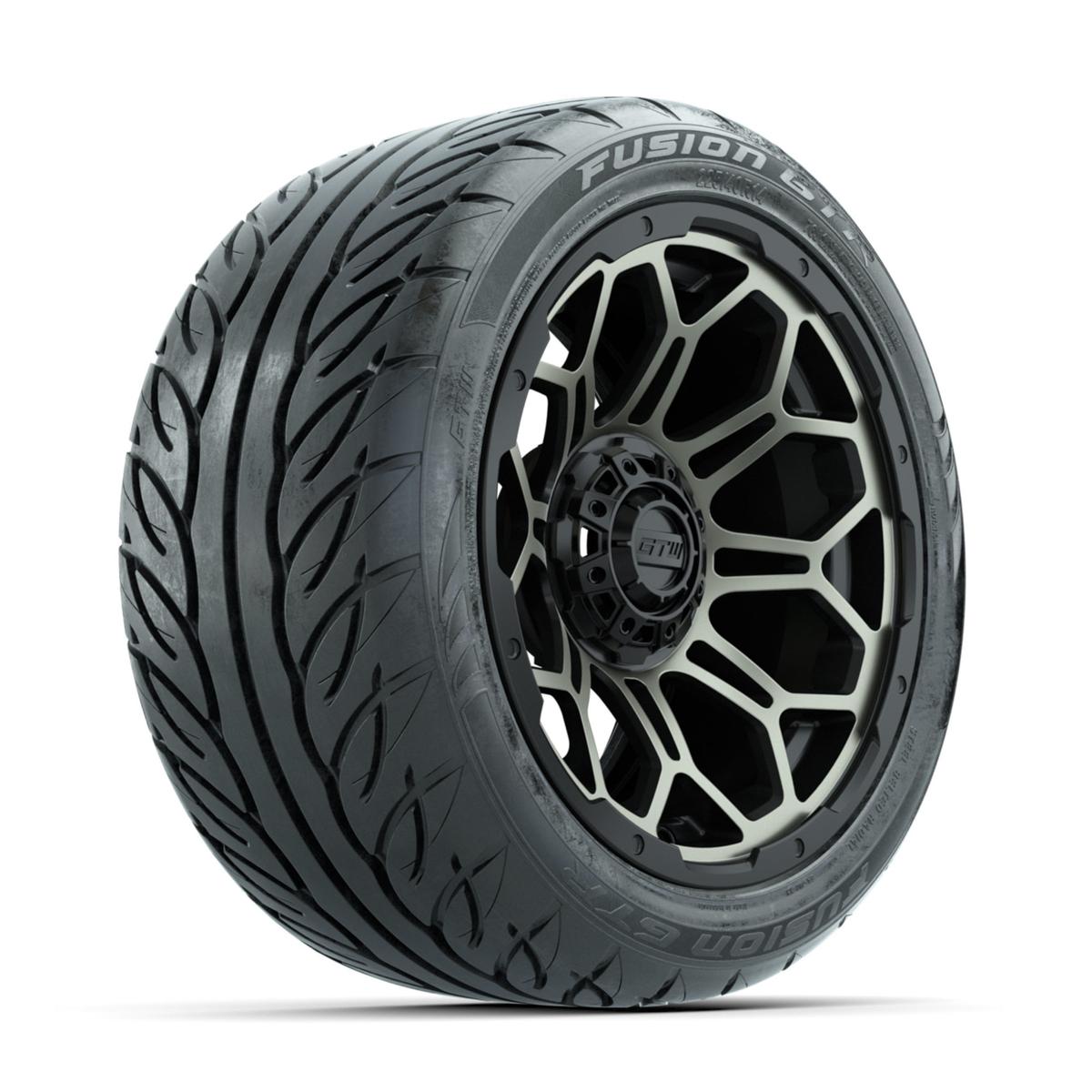 GTW Bravo Matte Bronze 14 in Wheels with 225/40-R14 Fusion GTR Street Tires – Full Set